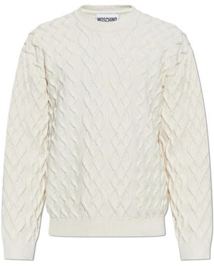 Moschino Round-Neck Knitwear - Bianco