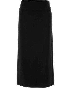 Jil Sander Slit Maxi Skirt - Schwarz