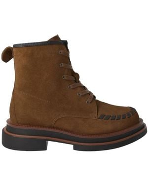 Elvio Zanon Lace-Up Boots - Brown