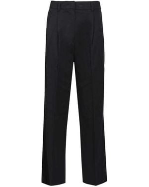 DUNST Straight Trousers - Negro