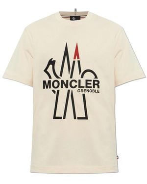 Moncler Tops ,Katoen Après-Ski T-Shirt - Naturel