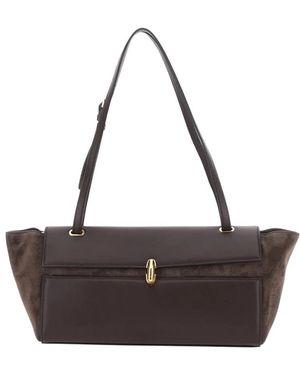 SAVETTE Tassen ,Bruin ,Leer Trapeze Schoudertas