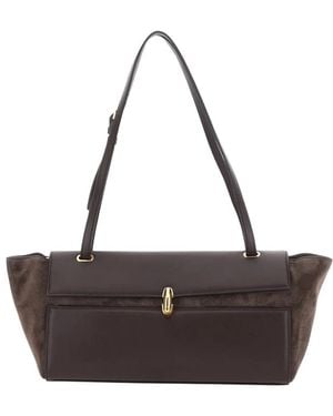 SAVETTE Trapeze Schultertasche - Braun