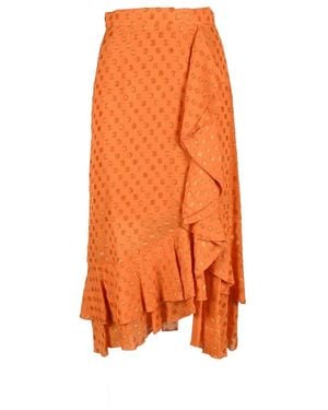 L'Autre Chose Midi Skirts - Orange