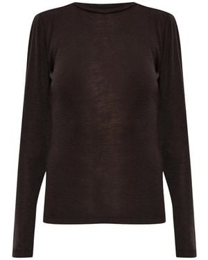 Gestuz Truien & Vesten ,Bruin ,Wol Gzninia Wool Top - Zwart