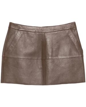 P.A.R.O.S.H. P.A.R.O..H. ,Rokken ,Bruin ,Leer Maciock 26 Mini Rok