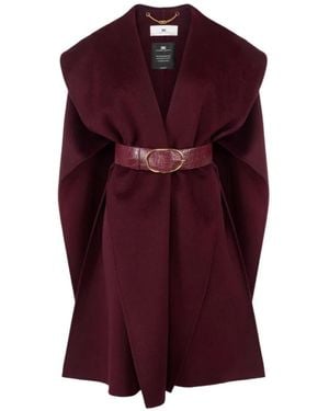 Elisabetta Franchi Belted Coats - Viola