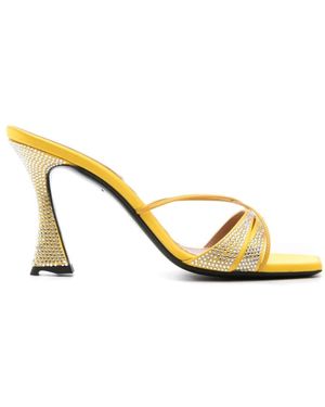 D'Accori Heeled Mules - Metálico