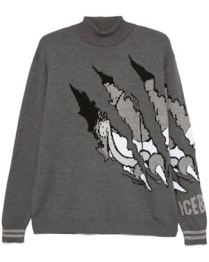 Iceberg Grauer garfield jacquard pullover