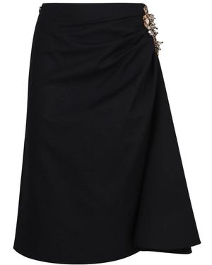 Dries Van Noten Midi Skirts - Noir