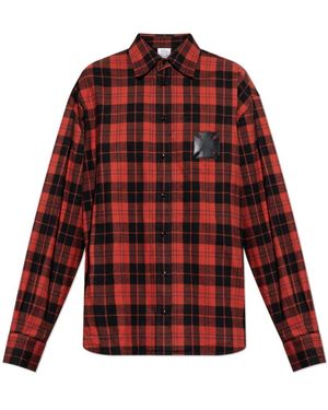 Vetements Geruit Overhemd - Rood