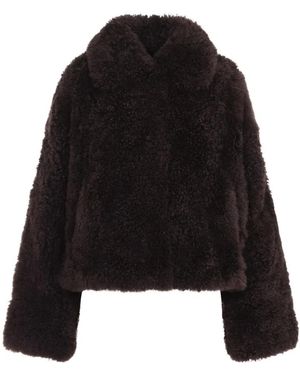 Yves Salomon Jassen ,Bruin ,Wol A2197 Jas - Zwart