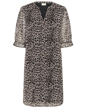 Cream Midi Dresses - Grey