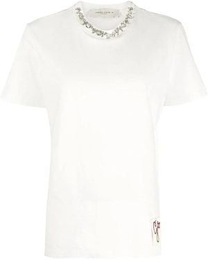 Golden Goose Lässiges Baumwoll-T-Shirt Für Männer - Weiß