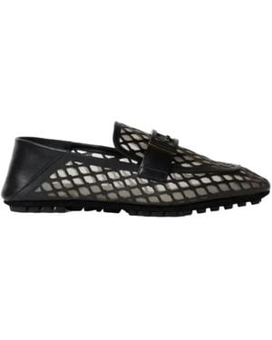 Fendi Schoenen ,Zwart ,Leer Tube Loafers