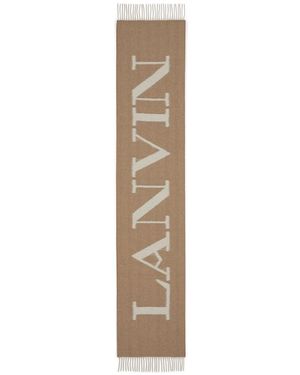 Lanvin Schal Curb Logo 35X200 - Natur