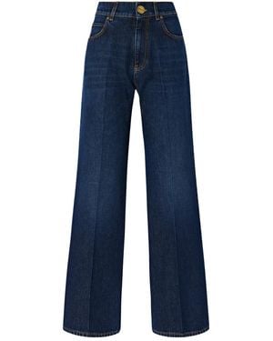 Pinko Jeans ,Blauw ,Katoen Wanda Wide Leg Jeans