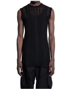 Halo Sleeveless Tops - Black