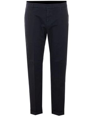 Dondup Broeken ,Zwart ,Katoen Gaubert Slim Chino Broek - Blauw