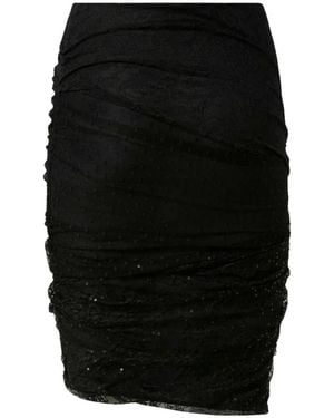 Pinko Rokken ,Zwart ,Nylon Korte Rok