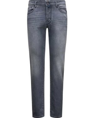 Jacob Cohen Jeans ,Grijs ,Leer Bard Fast 5-Pocket Jeans - Blauw