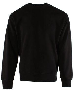C.P. Company Diagonaler fleece-pullover schwarz