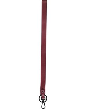 Bottega Veneta Accessoires ,Rood ,Leer Geperforeerde Leren Sleutelhanger Met Kalfslogo