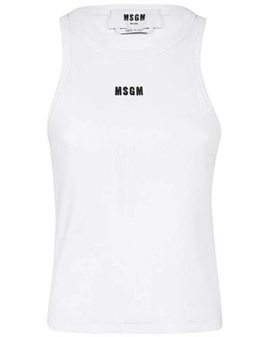 MSGM Sleeveless Tops - White