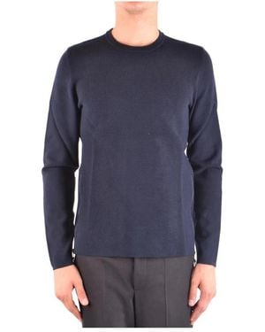 Michael Kors Herren Strick Schwarz Rundhals Pullover - Blau