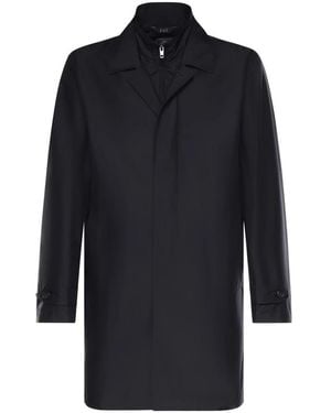 Fay Single-Breasted Coats - Blue