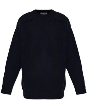 Jil Sander Wool Crew Neck Sweater - Blauw