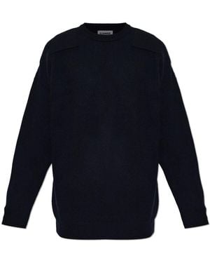 Jil Sander Wollpullover Mit Rundhalsausschnitt - Blau