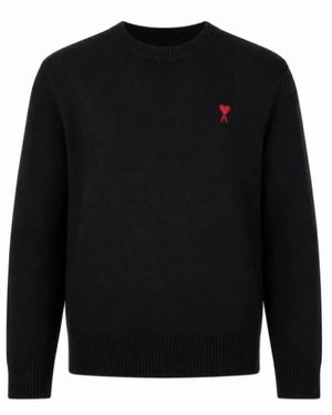Ami Paris De Coeur Crewneck Sweater - Zwart