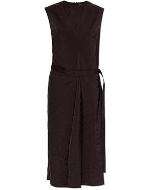 Studio Nicholson Kleedjes ,Bruin ,Leer Verve Dress - Zwart