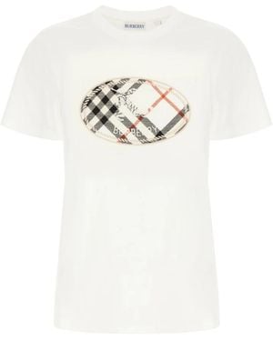Burberry Tops ,Wit ,Katoen T-Shirt