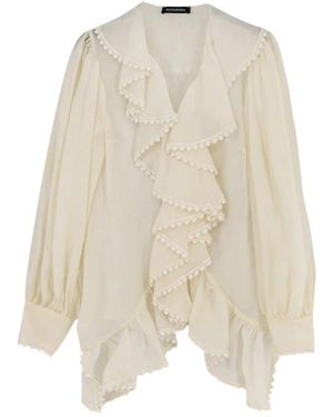 ACTUALEE Camicia Con Rouches - Naturel