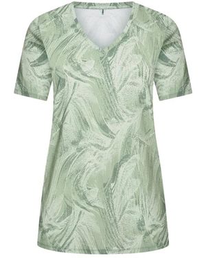 Plus Basics Tee V-Neck Midi - Groen