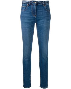 Valentino Skinny Jeans Mit Geflochtenem Bund - Blau