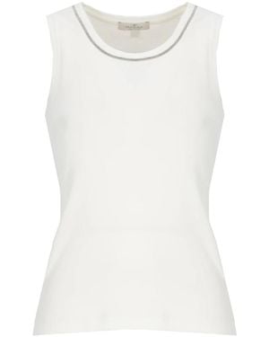 Panicale Sleeveless Tops - White
