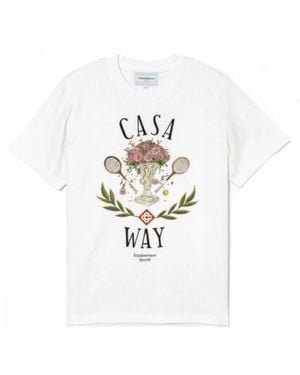 CASABLANCA Haus Weg T-Shirt - Weiß