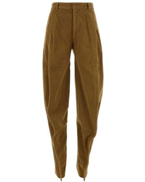 Y. Project Broeken ,Bruin ,Velvet Stretch Broek - Groen