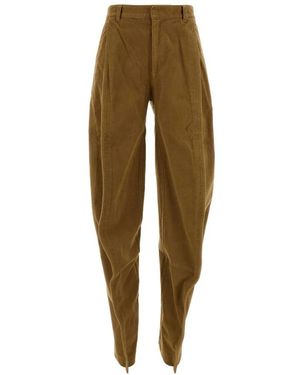 Y. Project Broeken ,Bruin ,Velvet Stretch Broek - Groen
