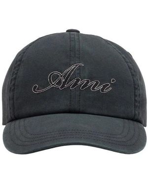 Ami Paris Stickerei-Cap - Schwarz