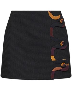 PUCCI Rokken ,Zwart ,Polyester Rok Met Honingraattextuur