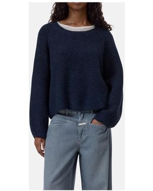 Closed Alpaka-Mix Pullover Mit U-Boot-Ausschnitt - Blau