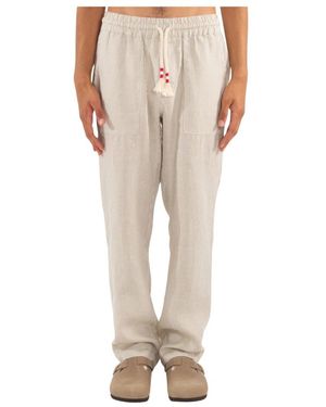 MC2 Saint Barth Straight Trousers - Natural