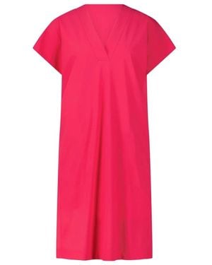 RAFFAELLO ROSSI V-Ausschnitt Kleid Mit Breitem Bund - Pink