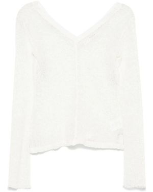 Séfr V-Neck Knitwear - White