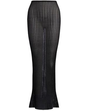 Dondup Slim Lurex Knit Skirt - Zwart