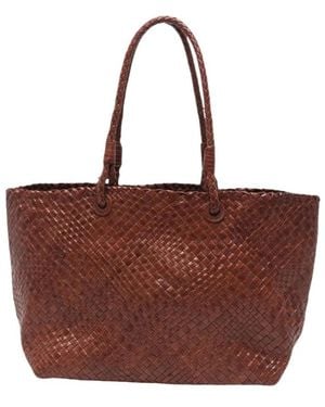 IBELIV Bazika Gewebte Ledertasche - Rot